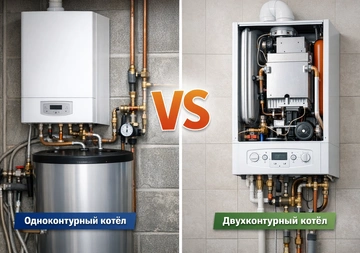 Отличие одно- и двухконтурных бытовых котлов отопления