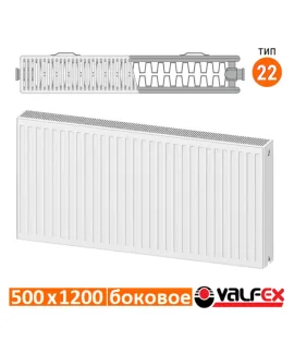 Радиатор стальной панельный Valfex C22 500×1200, боковое подключение — фото 2
