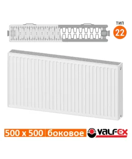 Радиатор стальной панельный Valfex C22 500×500, боковое подключение — фото 2
