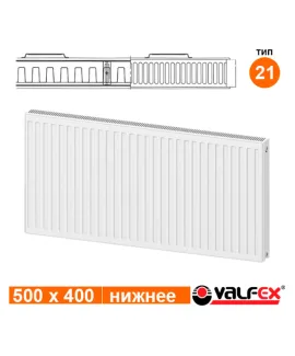 Радиатор стальной панельный Valfex VC21 500×400, нижнее подключение — фото 2