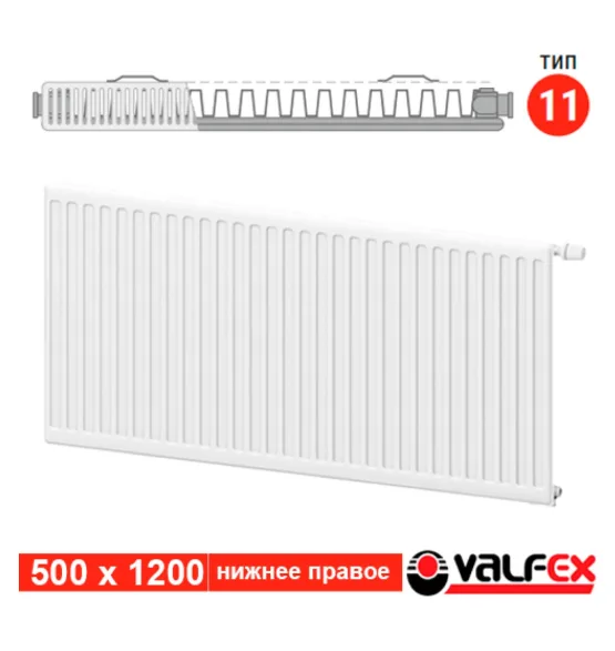 Радиатор стальной панельный Valfex VC11 500×1200, нижнее подключение — фото 2
