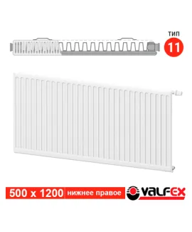 Радиатор стальной панельный Valfex VC11 500×1200, нижнее подключение — фото 2