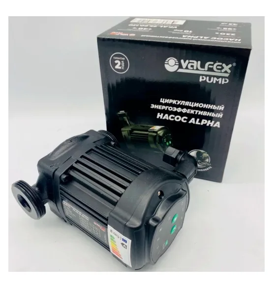 Циркуляционный энергоэффективный насос VALFEX ALPHA 32-60 180 мм (с гайками и теплоизоляцией) — корпус: чугун, монтажная длина 180 мм