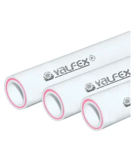 Труба полипропиленовая Valfex 63 × 8,6 мм PN20, армированная стекловолокном, белая
