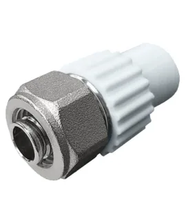 Ниппель полипропиленовый 20 × 16 Valfex, для труб PPR-PEX, белый