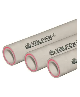 Труба полипропиленовая Valfex PRO 32 × 4,4 мм PN20, армированная стекловолокном, серая