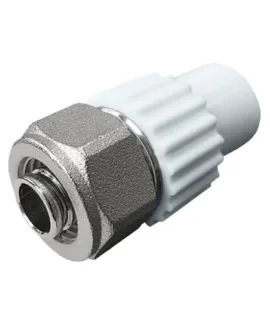 Муфта полипропиленовая 20 × 16 Valfex, для труб PPR-PEX, белая