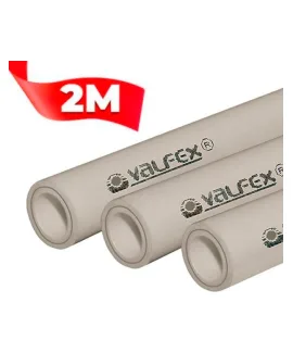 Труба полипропиленовая Valfex 32 × 5,4 мм PN25, армированная алюминием, штанга 2 м, серая