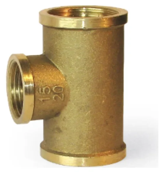 Тройник латунный LEXLINE 1″ × 3/4″ × 1″, ВН/ВН/ВН