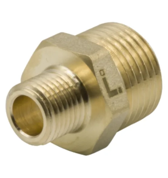 Переходник латунный LEXLINE 1/2″ × 1/4″, НР/НР