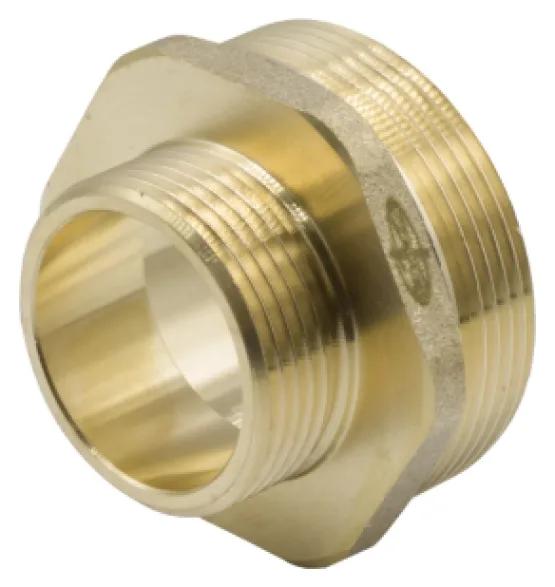Переходник латунный LEXLINE 2″ × 1 1/4″, НР/НР