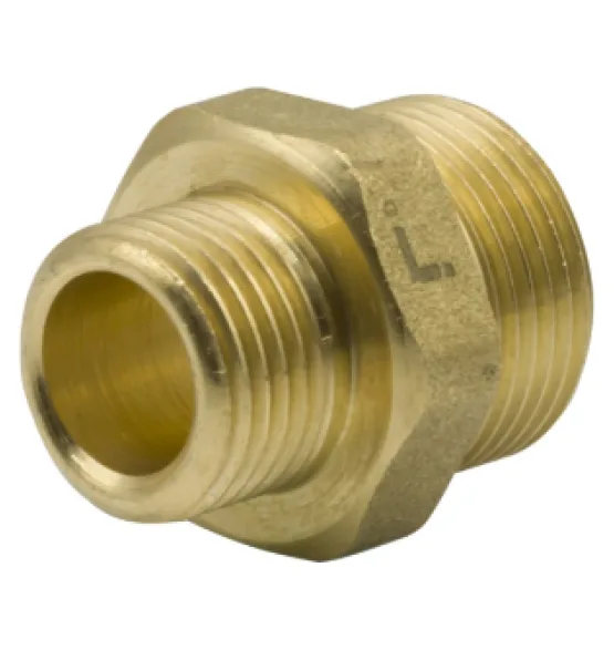 Переходник латунный LEXLINE 3/4″ × 1/2″, НР/НР