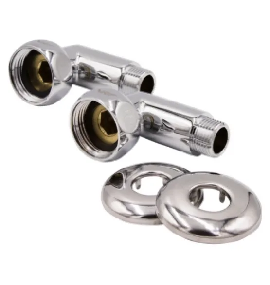 Соединение для полотенцесушителя VRT 1″ × 1/2″, ВН/НР, угловое, с отражателем, пара