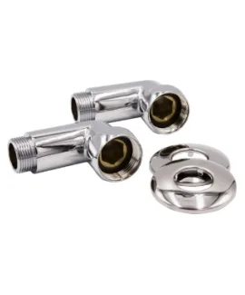 Соединение для полотенцесушителя VRT 1″ × 3/4″, ВН/НР, угловое, с отражателем, пара