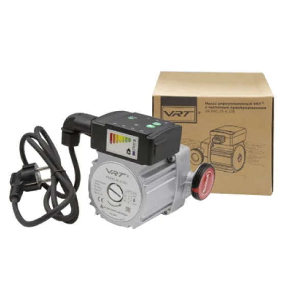 Насос циркуляционный VRT VR.ESC.25-6.130, 5-45 Вт, с частотным регулированием, с гайками