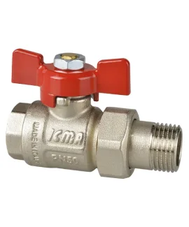 Кран шаровой с американкой 1″ вн/нар бабочка ICMA