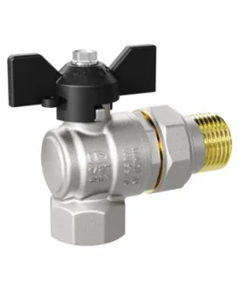 Кран шаровой угловой с американкой 3/4″ бабочка LD 20.В-ГШ.У.Б LD Pridе