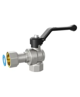 Кран шаровой угловой с накидной гайкой 1/2″ ручка LD 15.В-НкГк.У.Р LD Pridе