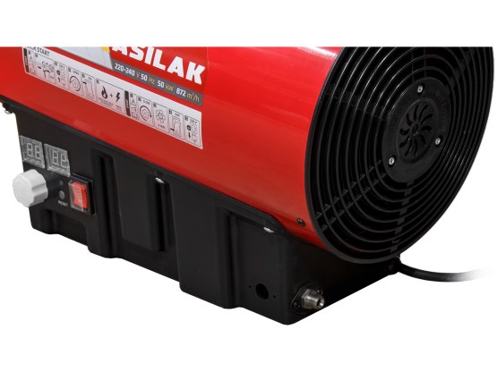 Нагреватель воздуха газовый ASILAK SLG-50000T прям., 50 кВт, термостат, переносной (Мощность 50кВт; Производительность 872 м3/ч; Тип газа: Пропан; Термостат)