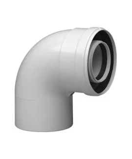 Колено дымохода полипропиленовое D60 × 90°, опорное