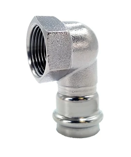 Короткий угол 90° с внутренней резьбой ST INOX 28 мм × 1
