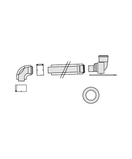 Комплект Vaillant 303920, 60/100 мм PP для дымохода Dn 80 в шахте min