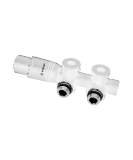 Универсальный комплект нижнего подключения радиатора Vieir VR353-2F, G1/2″, белый