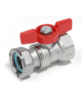 Шаровой кран Giacomini R251PX002 1/2″, с накидной гайкой, бабочка, хром