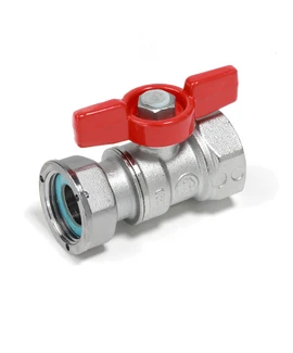 Шаровой кран Giacomini R251PX004 3/4″, с накидной гайкой, бабочка, хром