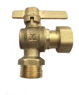 Шаровой кран угловой ARCO SIL 146210 1/2″ ВР × 3/4″ НР, с накидной гайкой