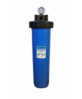 Корпус магистрального фильтра Акватек Big Blue 20″ FH20 BB-BM, 1″, с манометром