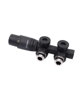 Универсальный комплект нижнего подключения радиатора Vieir VR353-2C, G1/2″, чёрный min
