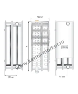 Стальной радиатор Kermi Therm X2 Profil-Ventil Тип 33 300x2600 — фото 3