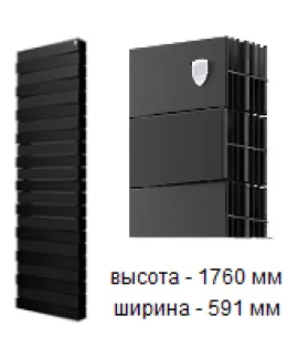 Биметаллический радиатор Royal Thermo PianoForte Tower 300 Silver Satin, 18 секций — фото 3