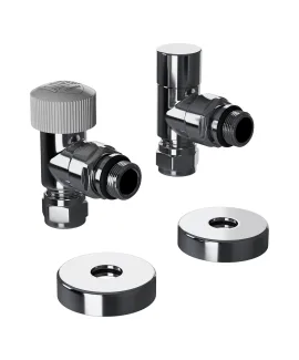 Набор термостатический угловой Royal Thermo Design Pro 15мм М30х1,5 (Хром)