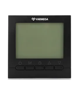 Комнатный электронный термостат, проводной, программируемый, черный Varmega 230 В