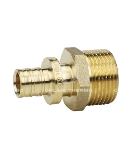 Муфта латунная Varmega Slide-fit с наружной резьбой 20×¾