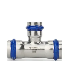 Тройник раструбный Varmega Inox Press переходной 22x15x22