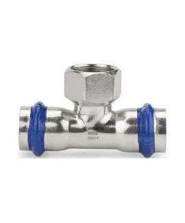 Тройник раструбный Varmega Inox Press с внутренней резьбой 28x1