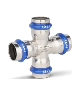 Крестовина раструбная Varmega Inox Press 28х28х28х28