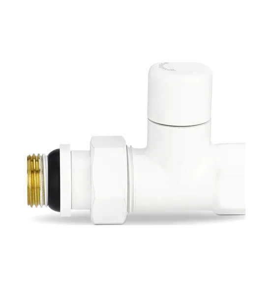 Varmega Запорный радиаторный клапан, серия VMDV04, прямой, белый 1/2