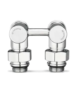 Varmega Узел нижнего подключения, серия VMDV20, угловой, хром 1/2