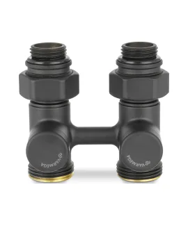 Varmega Узел нижнего подключения, серия VMDV21, прямой, черный 1/2