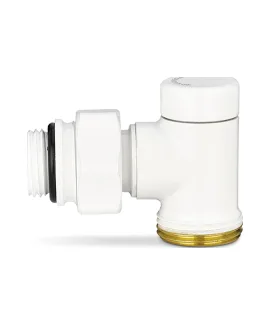 Varmega Узел нижнего подключения, серия VMDV22, угловой, одинарный, белый 1/2