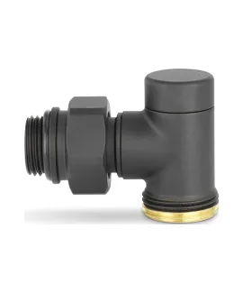 Varmega Узел нижнего подключения, серия VMDV22, угловой, одинарный, черный 1/2