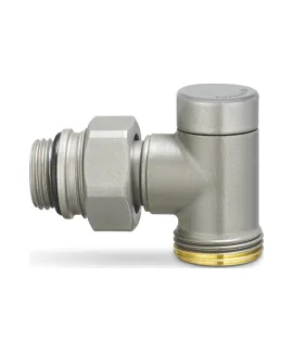 Varmega Узел нижнего подключения, серия VMDV22, угловой, одинарный, серый 1/2