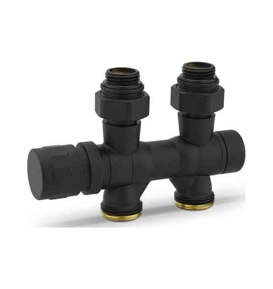 Varmega Узел нижнего подключения, серия VMDV25, универсальный, черный 1/2