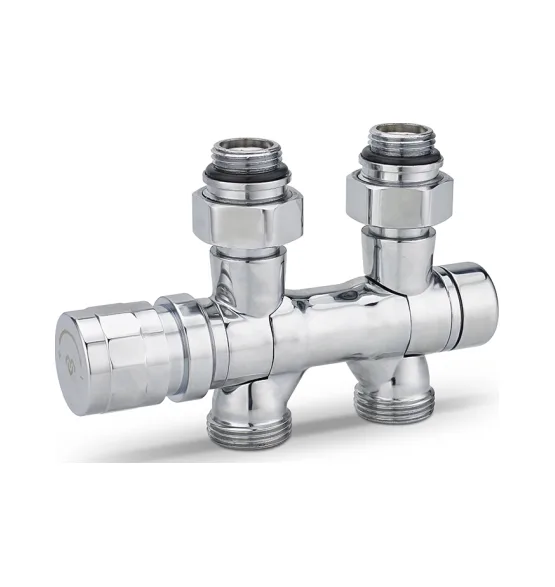 Varmega Узел нижнего подключения, серия VMDV25, универсальный, хром 1/2