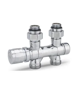 Varmega Узел нижнего подключения, серия VMDV25, универсальный, хром 1/2