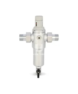 Varmega Фильтр промывной, комбинированный с редуктором, PN25, для ХВС и ГВС, с разъемными соединениями, хромированный 1/2